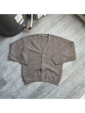 Beige / Brown / Cream Vintage “Retreat”90’s Knit Button-Up Cardigan Sweater